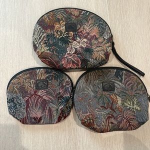 3 Nesting Makeup Bags or Accessories Bags Needlepoint Look